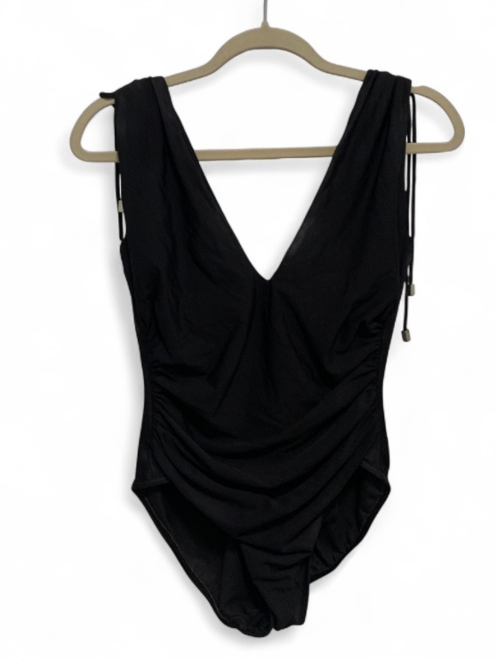 Magic Suit Black V Neck Ruched Shoulders One Piece Swimsuit
